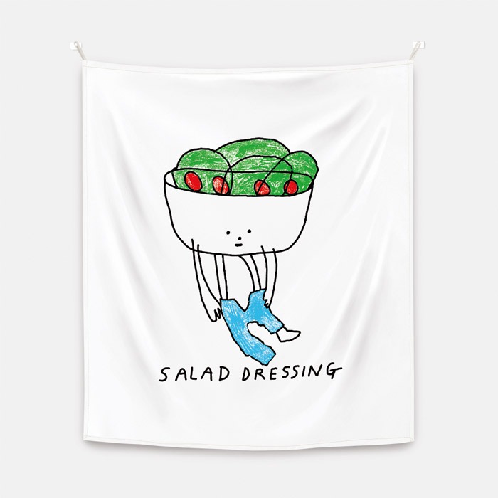 뚜누 베이글 테라피 작가 Salad dressing 패브릭 포스터 대형