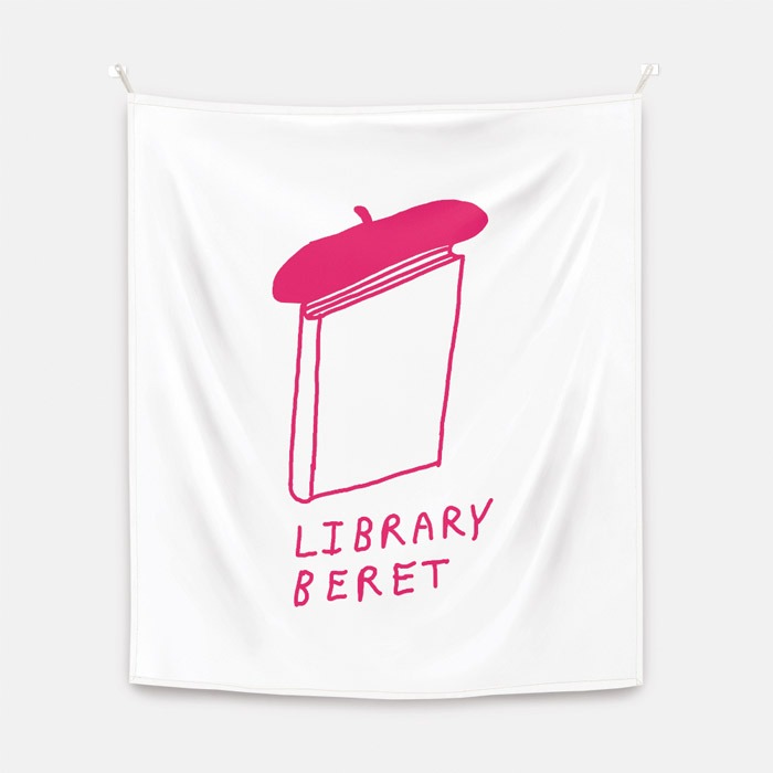뚜누 베이글 테라피 작가 Library beret 패브릭 포스터 대형
