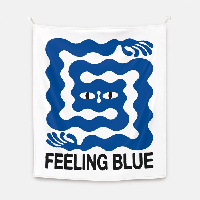 뚜누 알렉스 카바지 작가 FEELING BLUE 패브릭 포스터 대형
